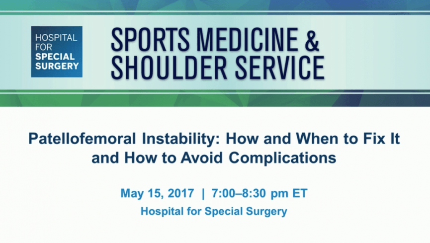 Watch Patellofemoral Instability Webinar